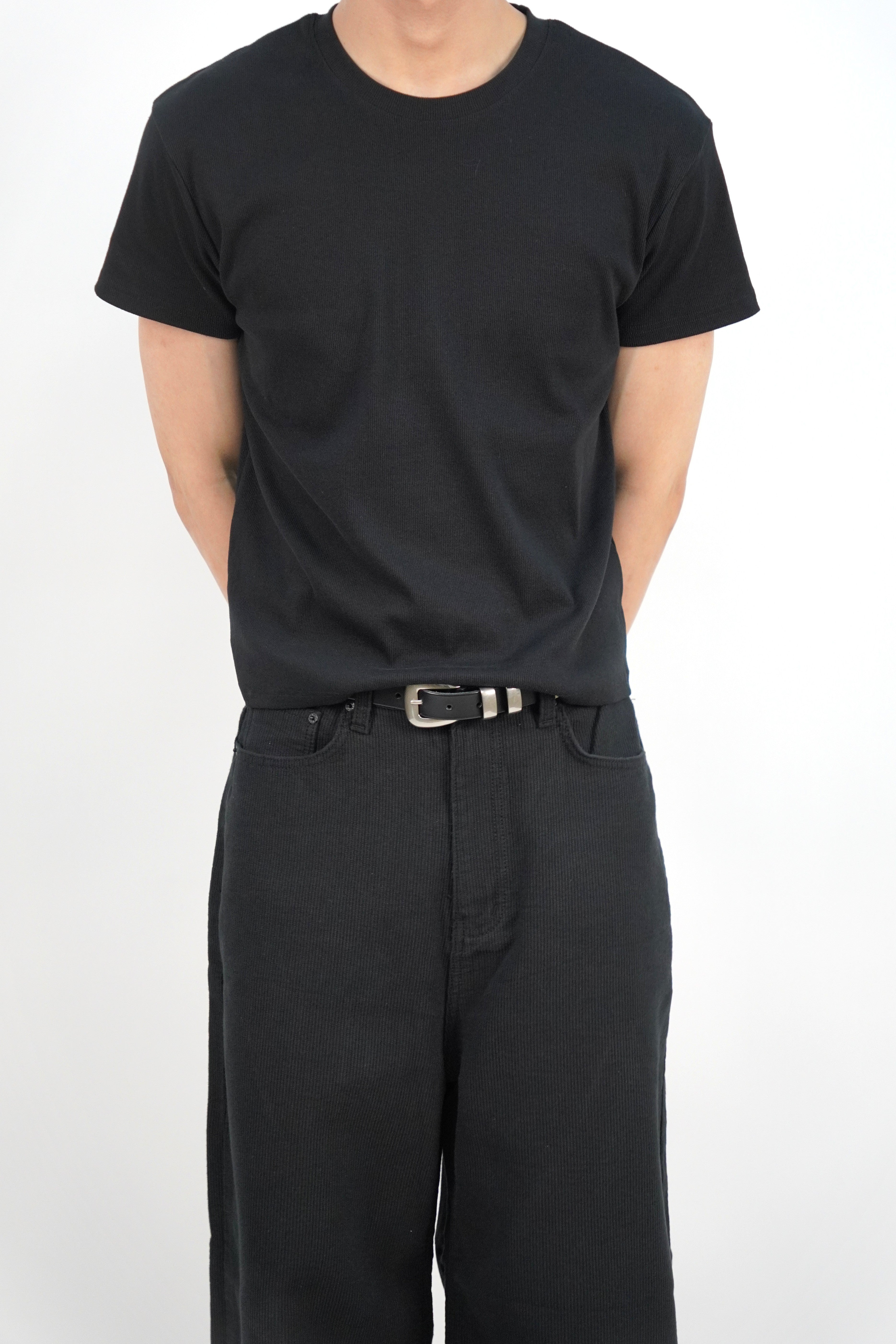 短款羅紋短袖T恤(四色)