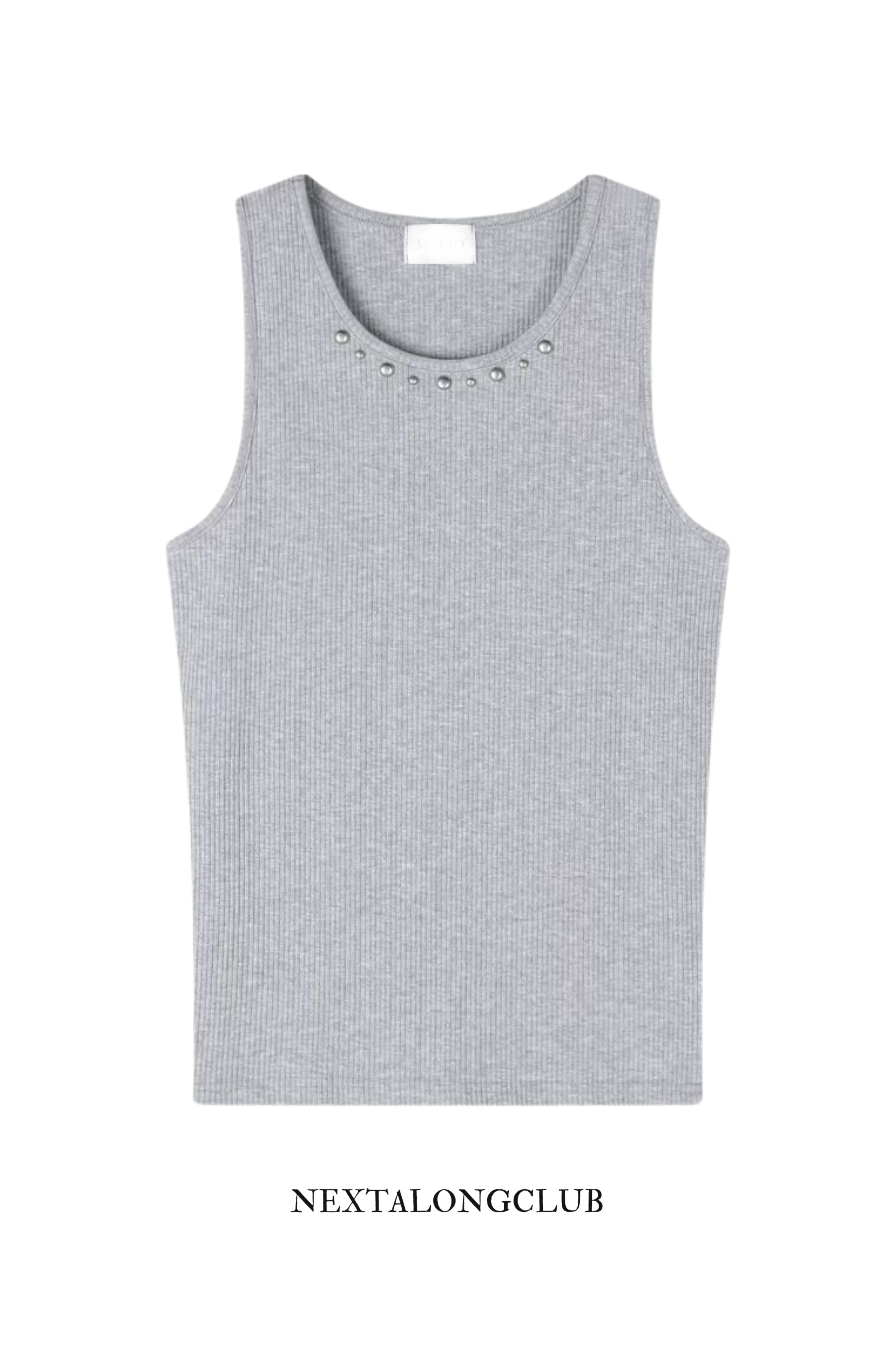 鉚釘羅紋背心(三色)