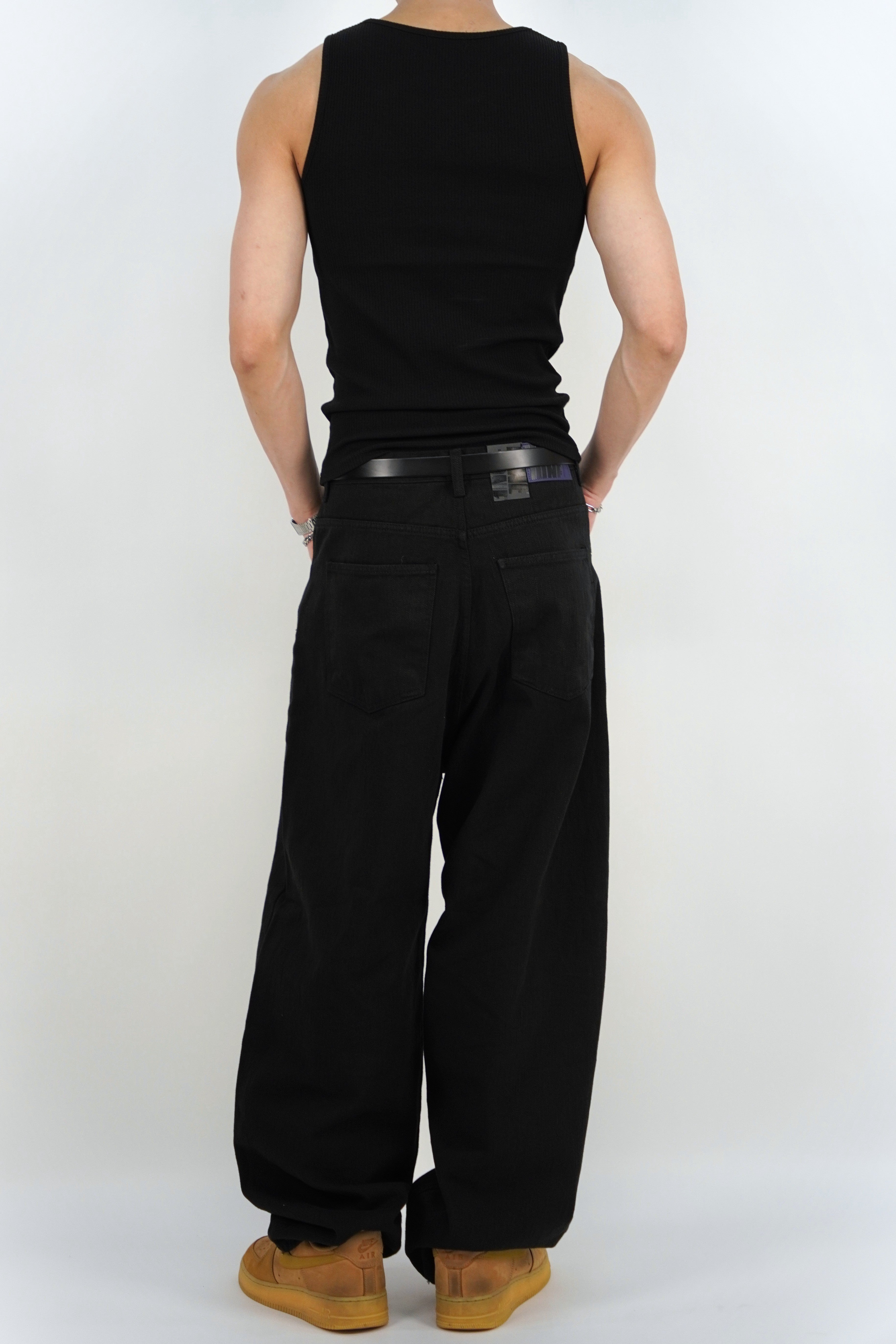 鉚釘羅紋背心(三色)