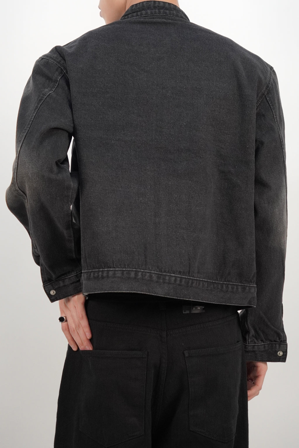 雙拉鏈牛仔短版外套(兩色)