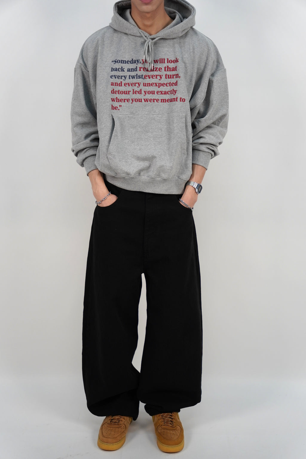 短版拼色連帽衫(四色)