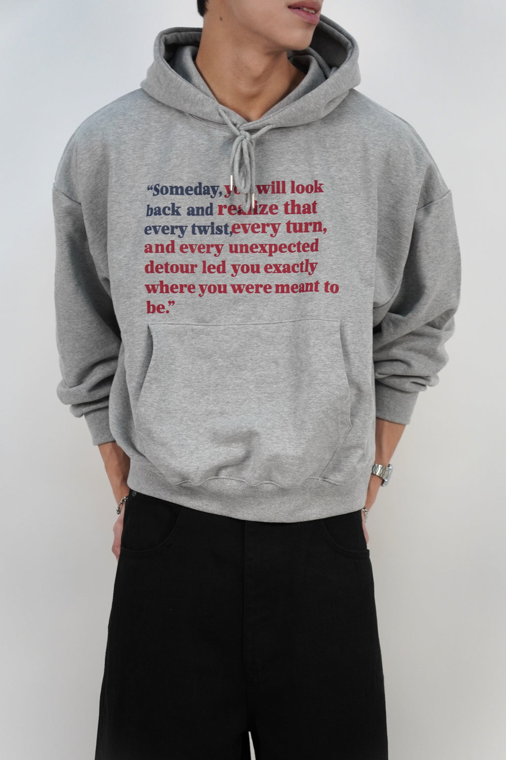 短版拼色連帽衫(四色)