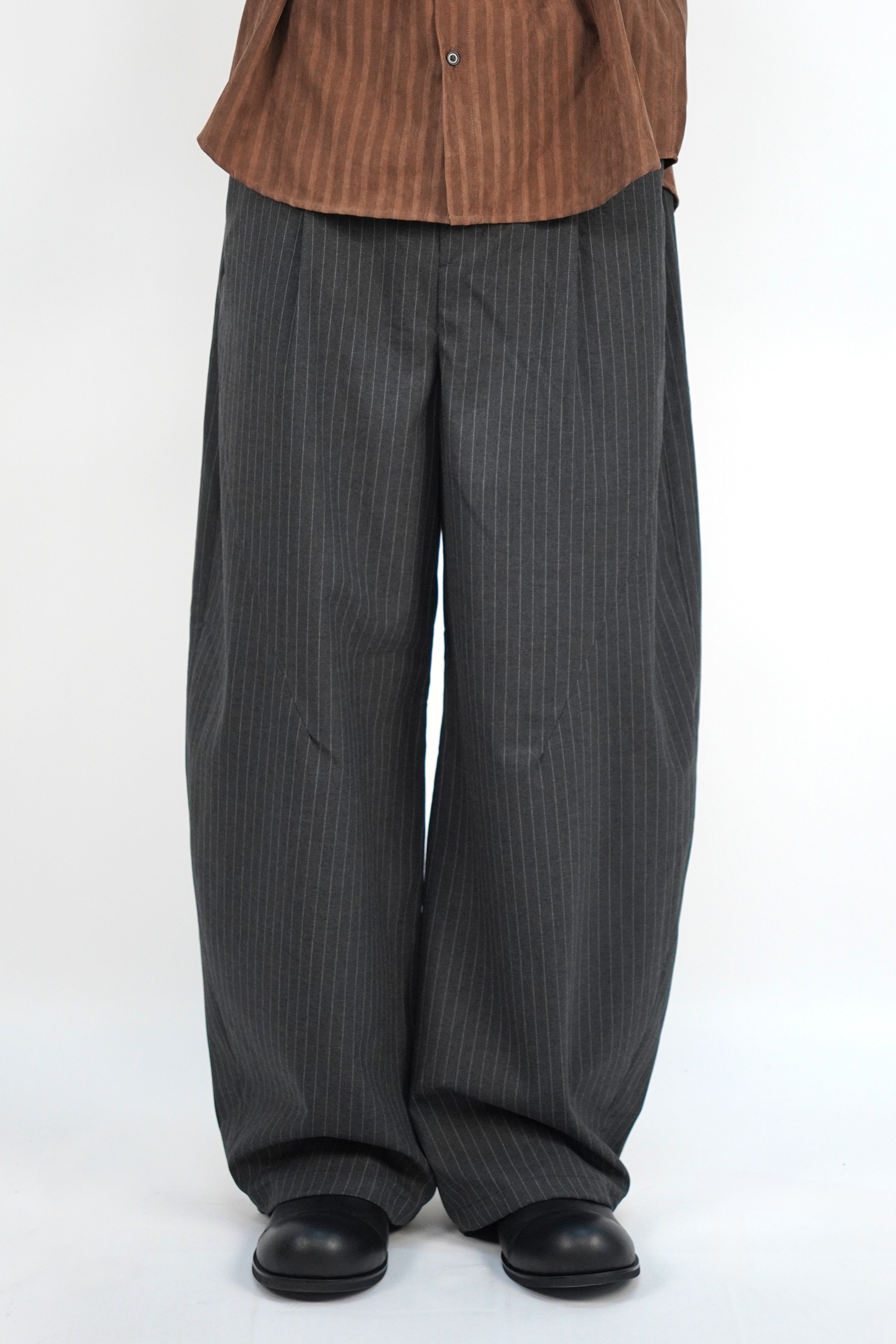 條紋闊腳西褲(兩色)