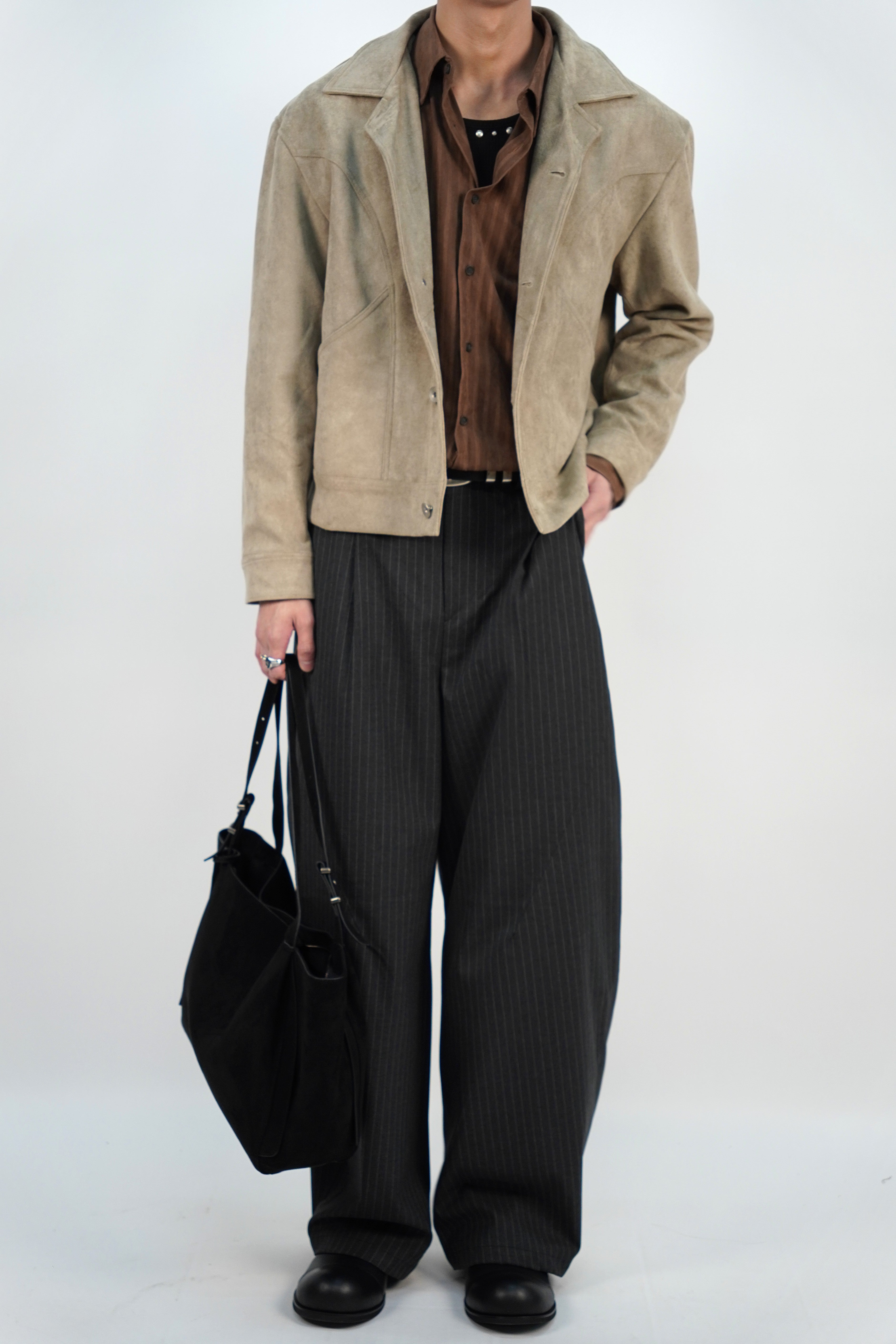 麂皮單肩袋(兩色)