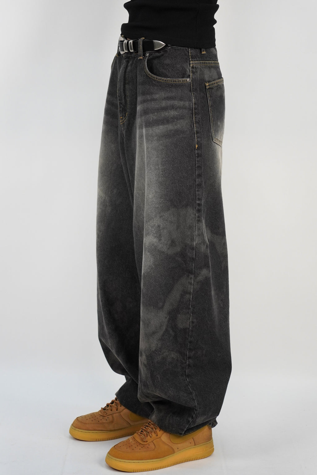 水洗氣球牛仔褲