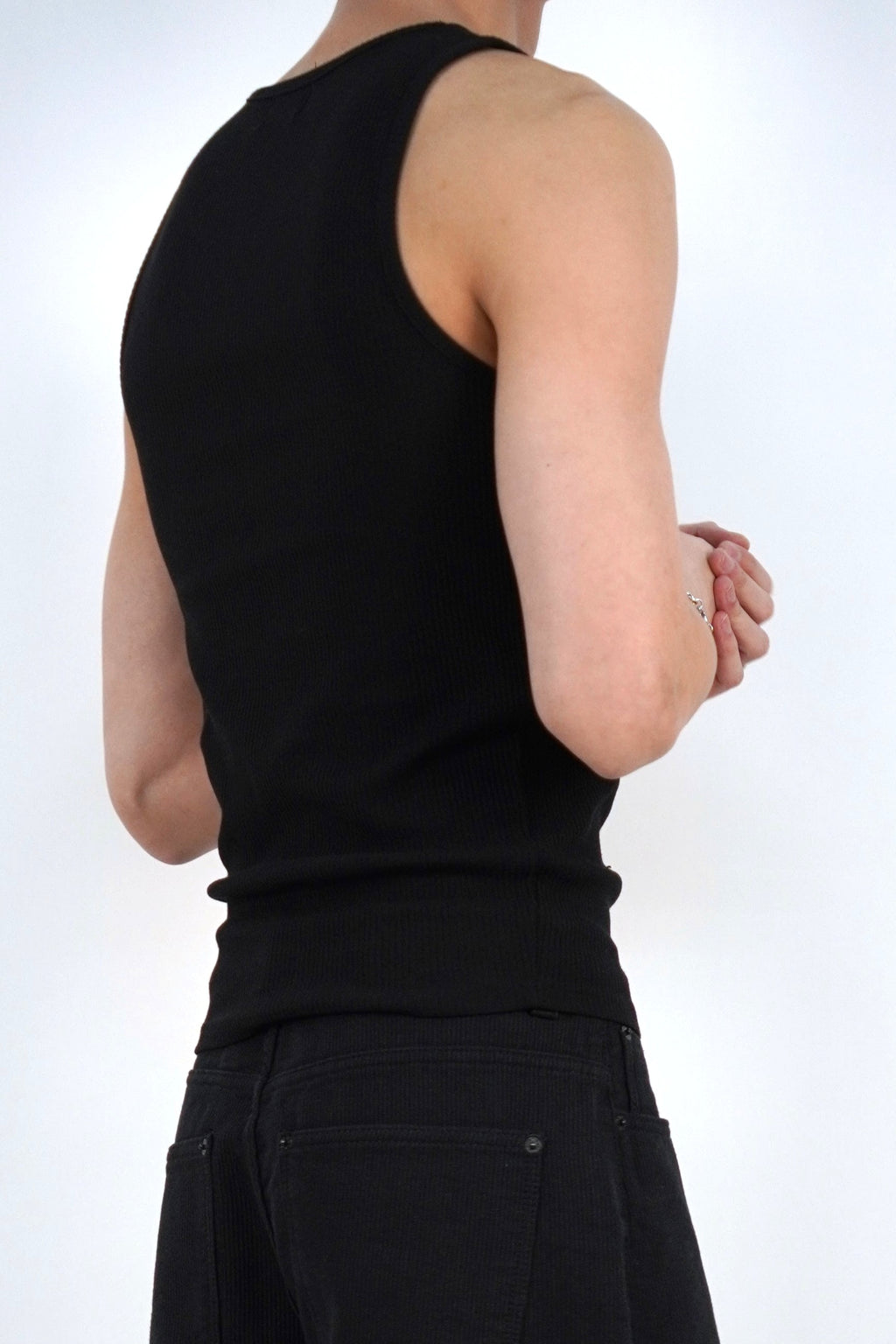 鉚釘羅紋背心(三色)