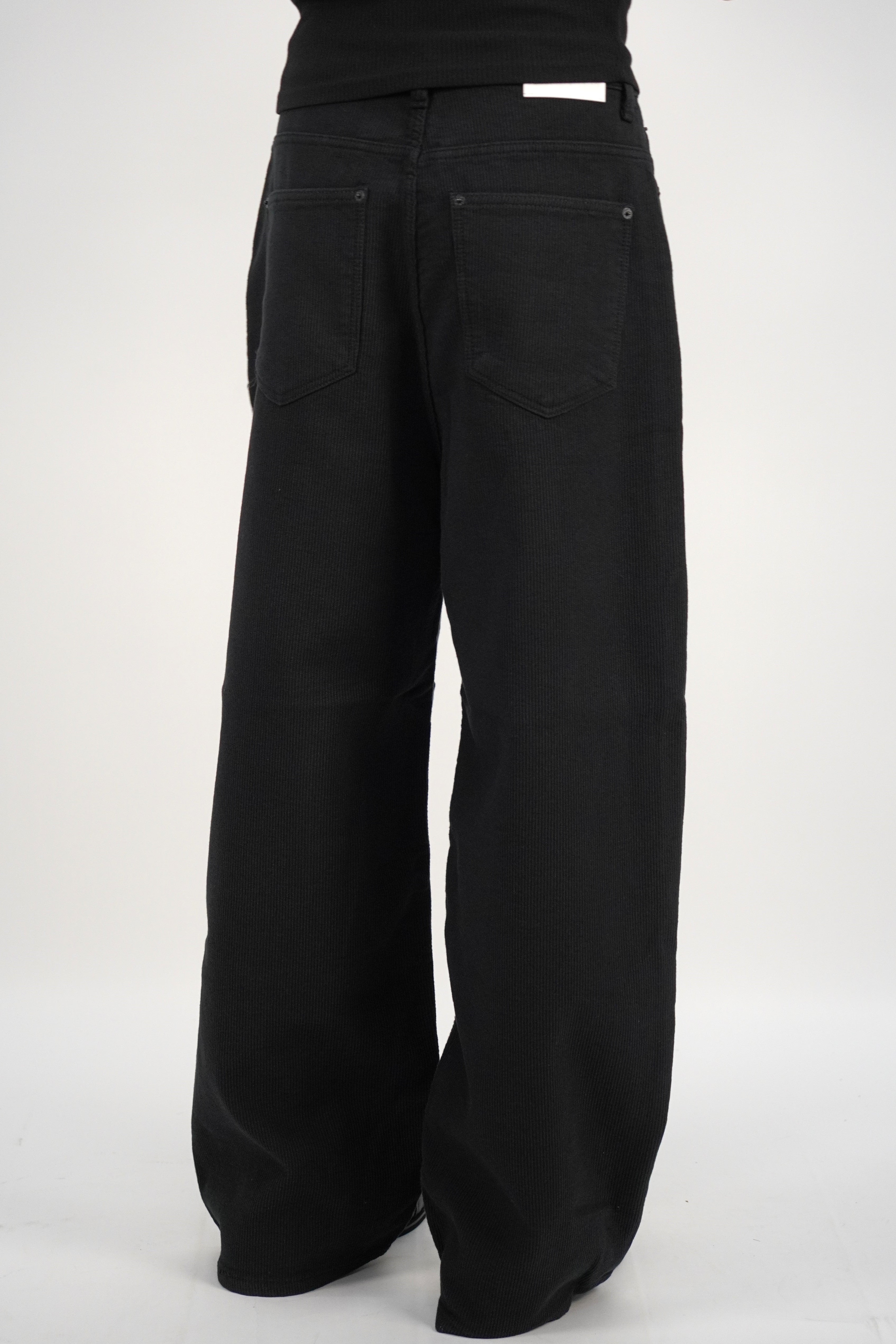 燈芯絨闊腳直筒褲