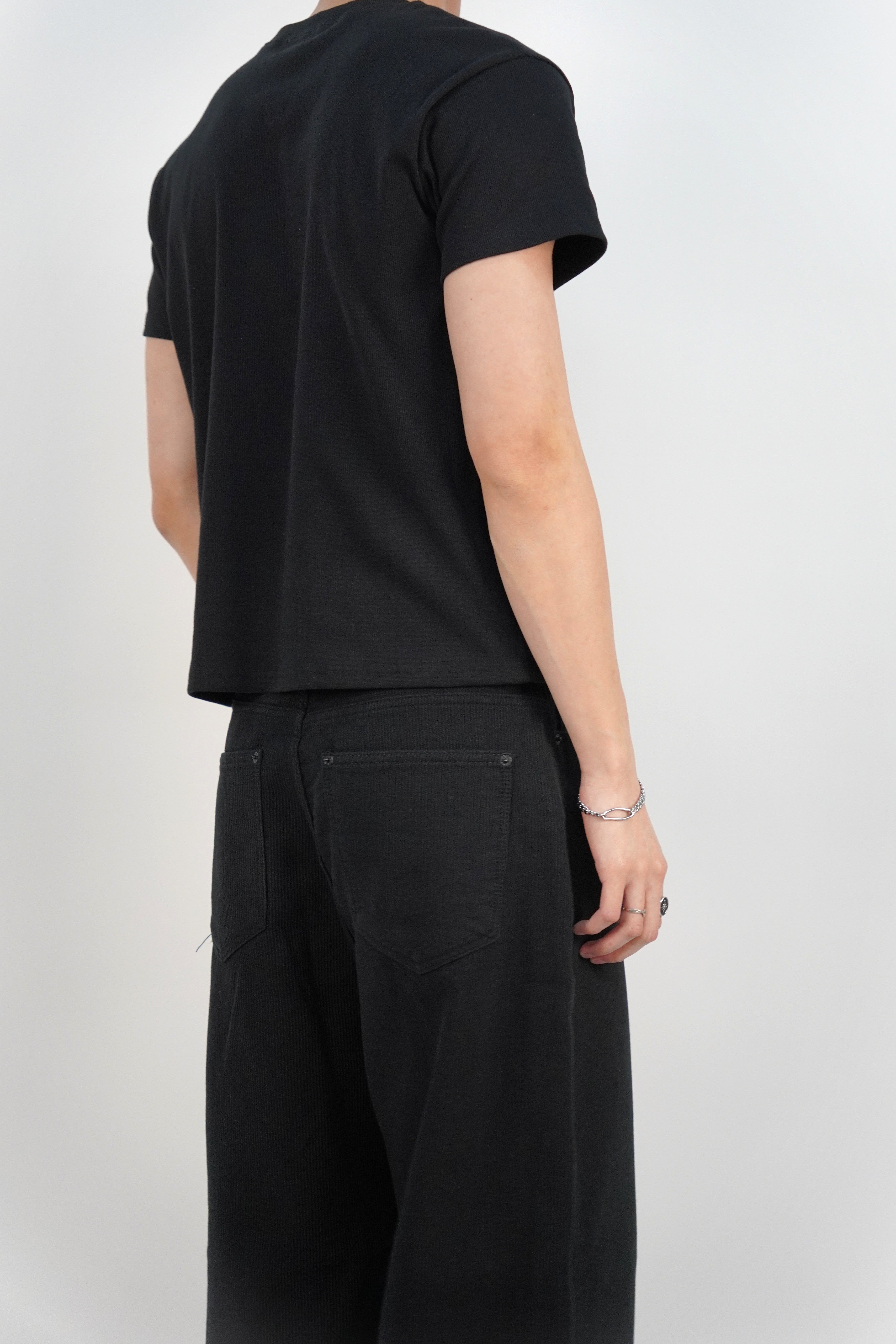 短款羅紋短袖T恤(四色)