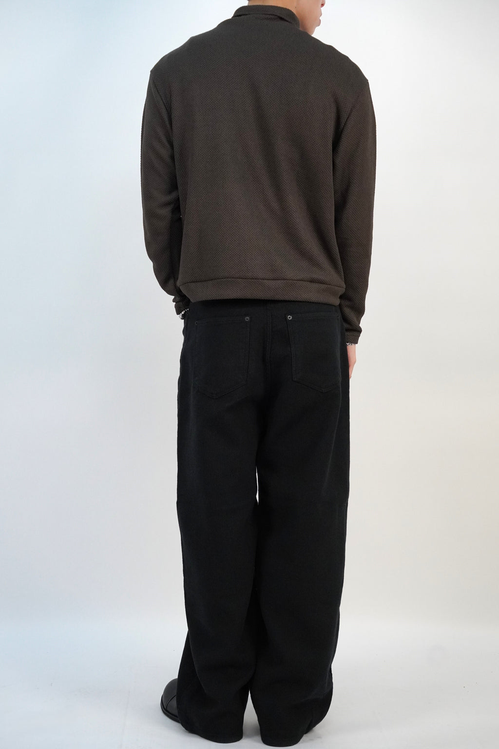 [雙拉鏈] 鉚釘高領外套(五色)