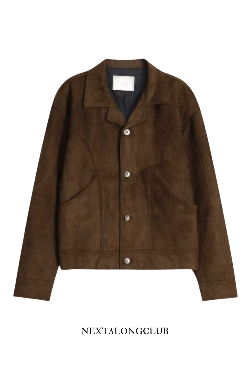 麂皮短版寛肩外套(三色)