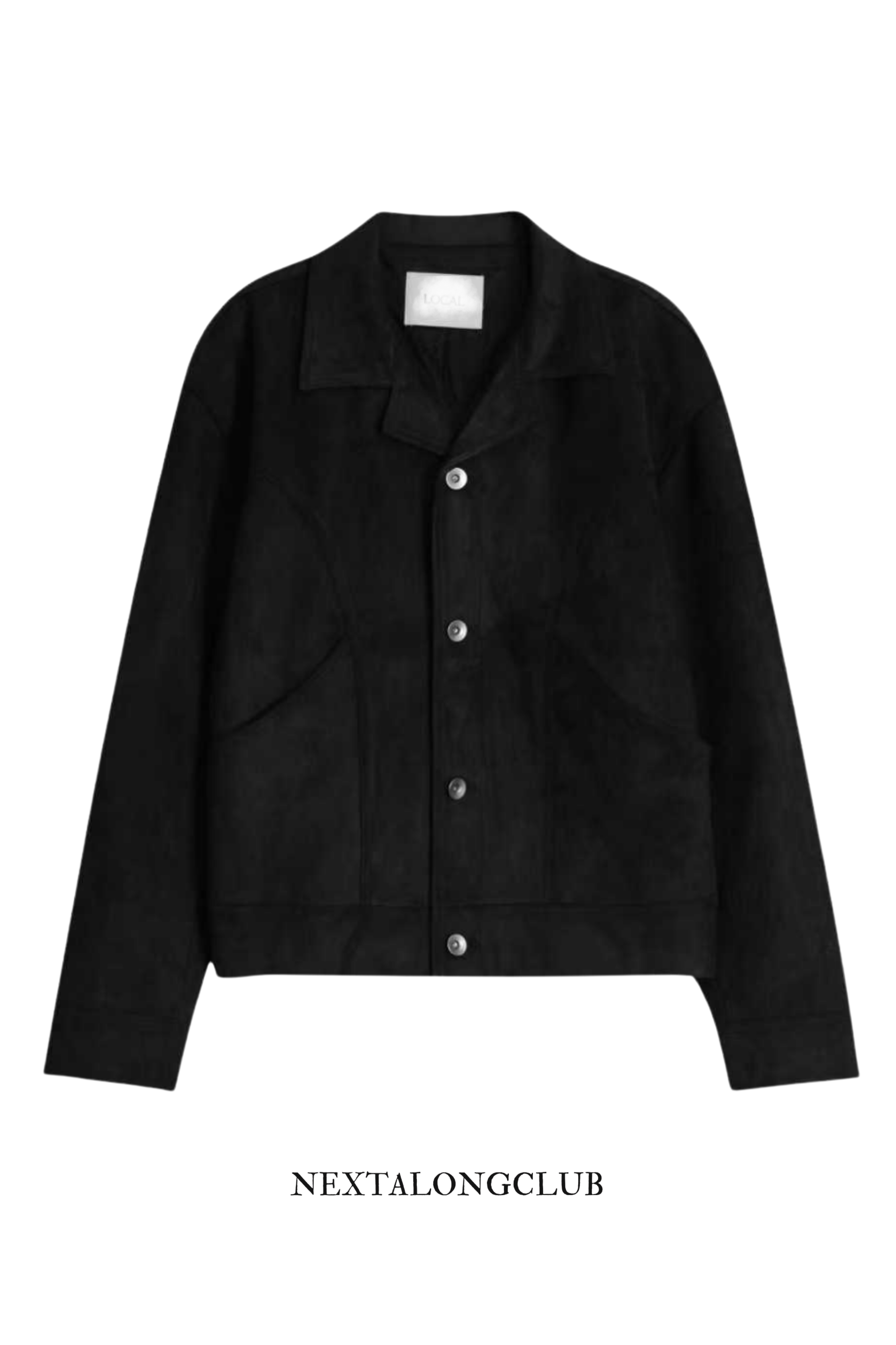 麂皮短版寛肩外套(三色)