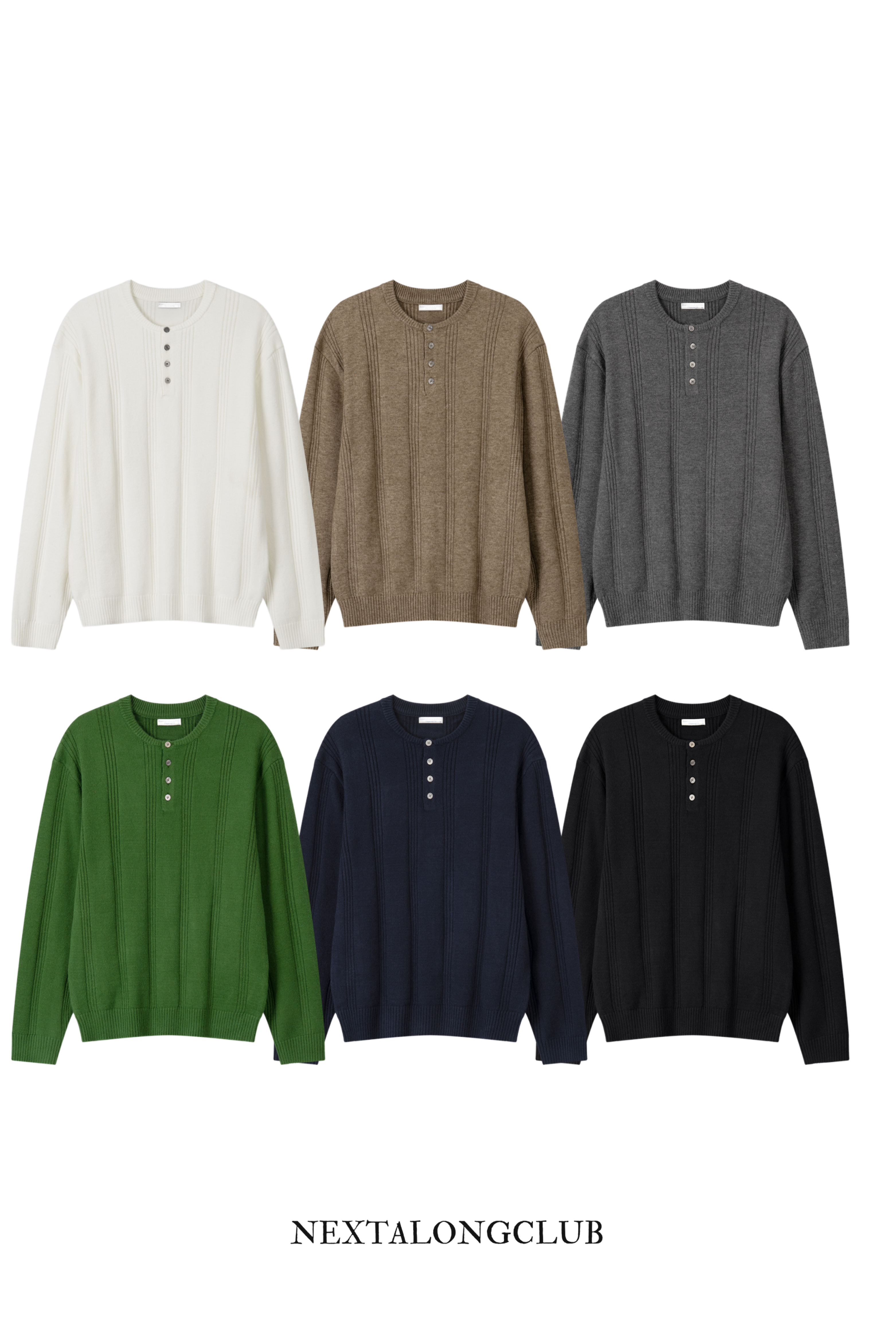 厚身圓領針織衫(六色)