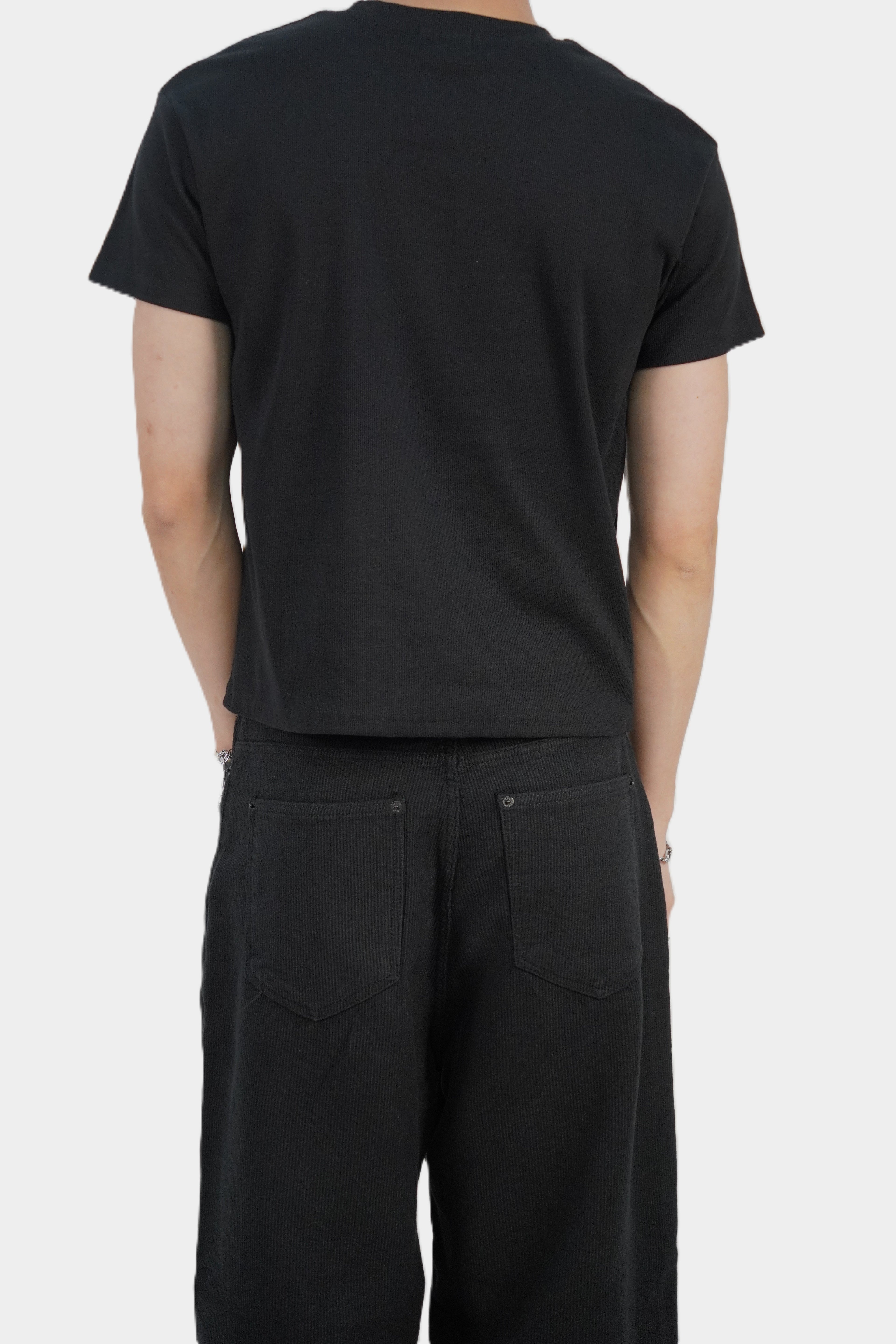 短款羅紋短袖T恤(四色)