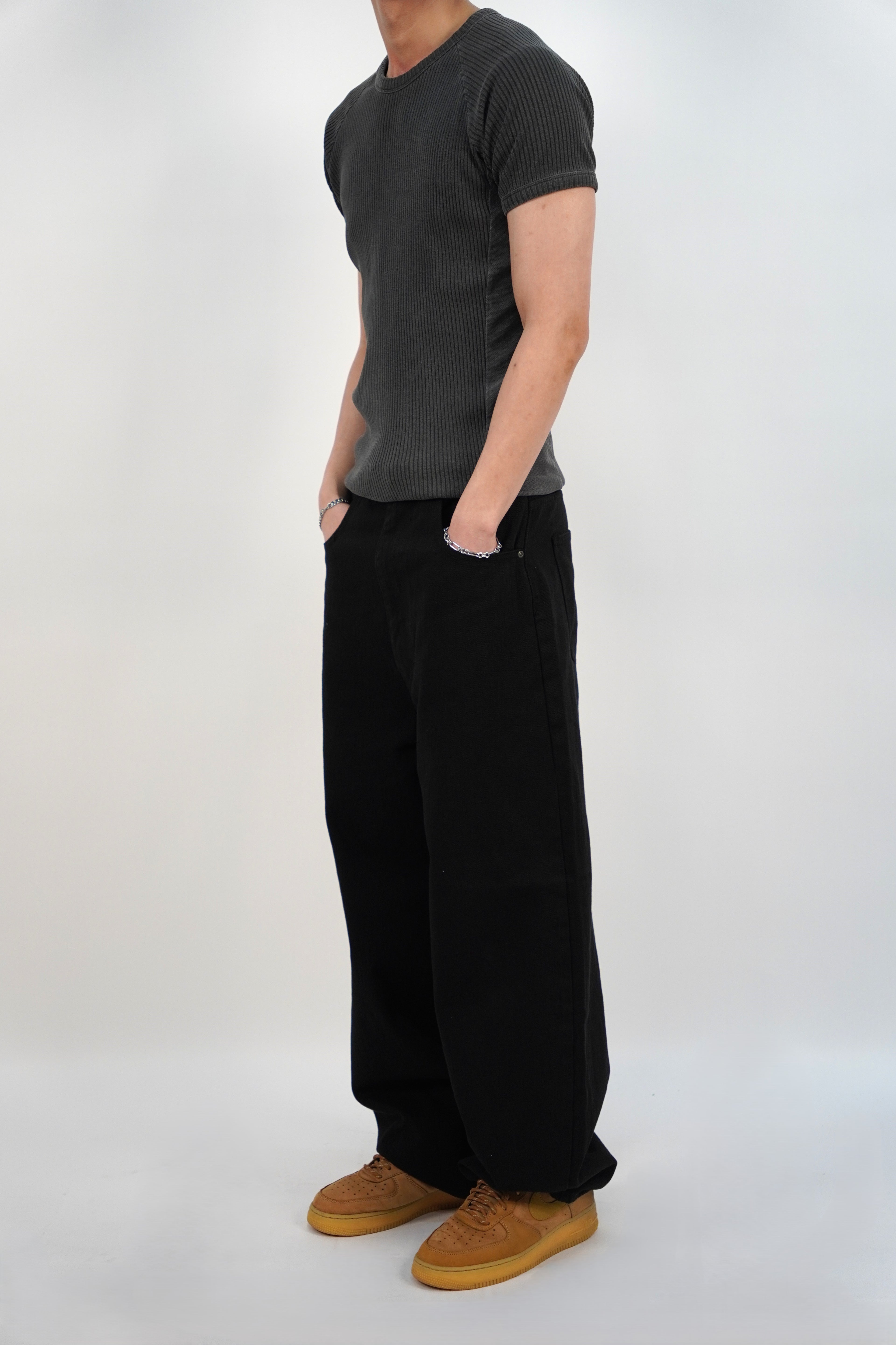 羅紋收腰短袖T恤(四色)