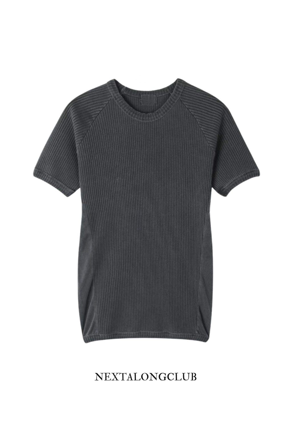 羅紋收腰短袖T恤(四色)