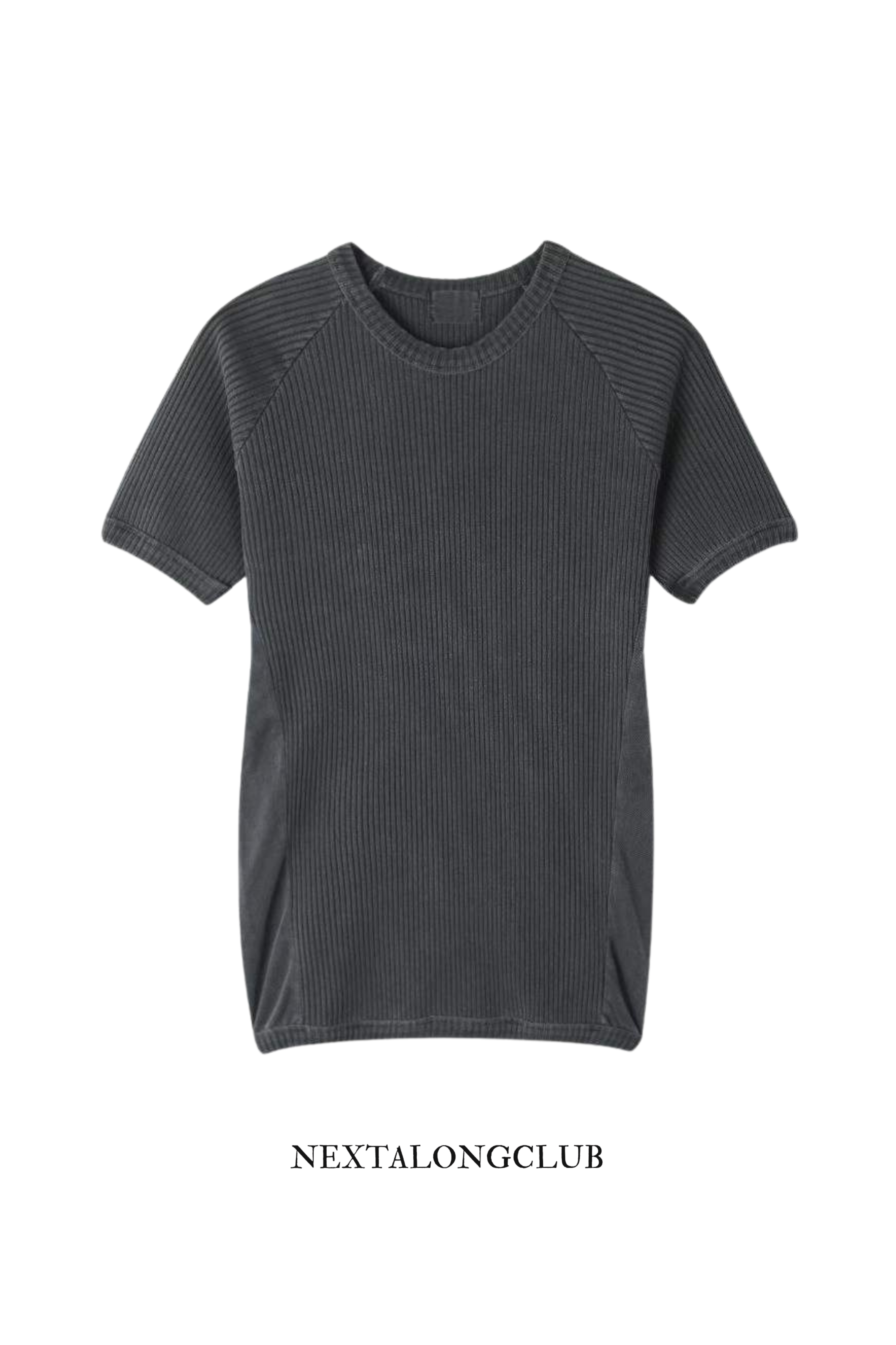 羅紋收腰短袖T恤(四色)