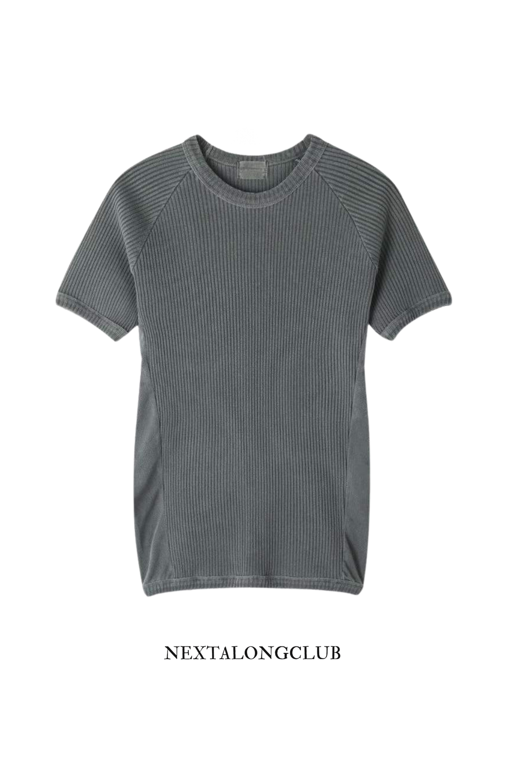 羅紋收腰短袖T恤(四色)