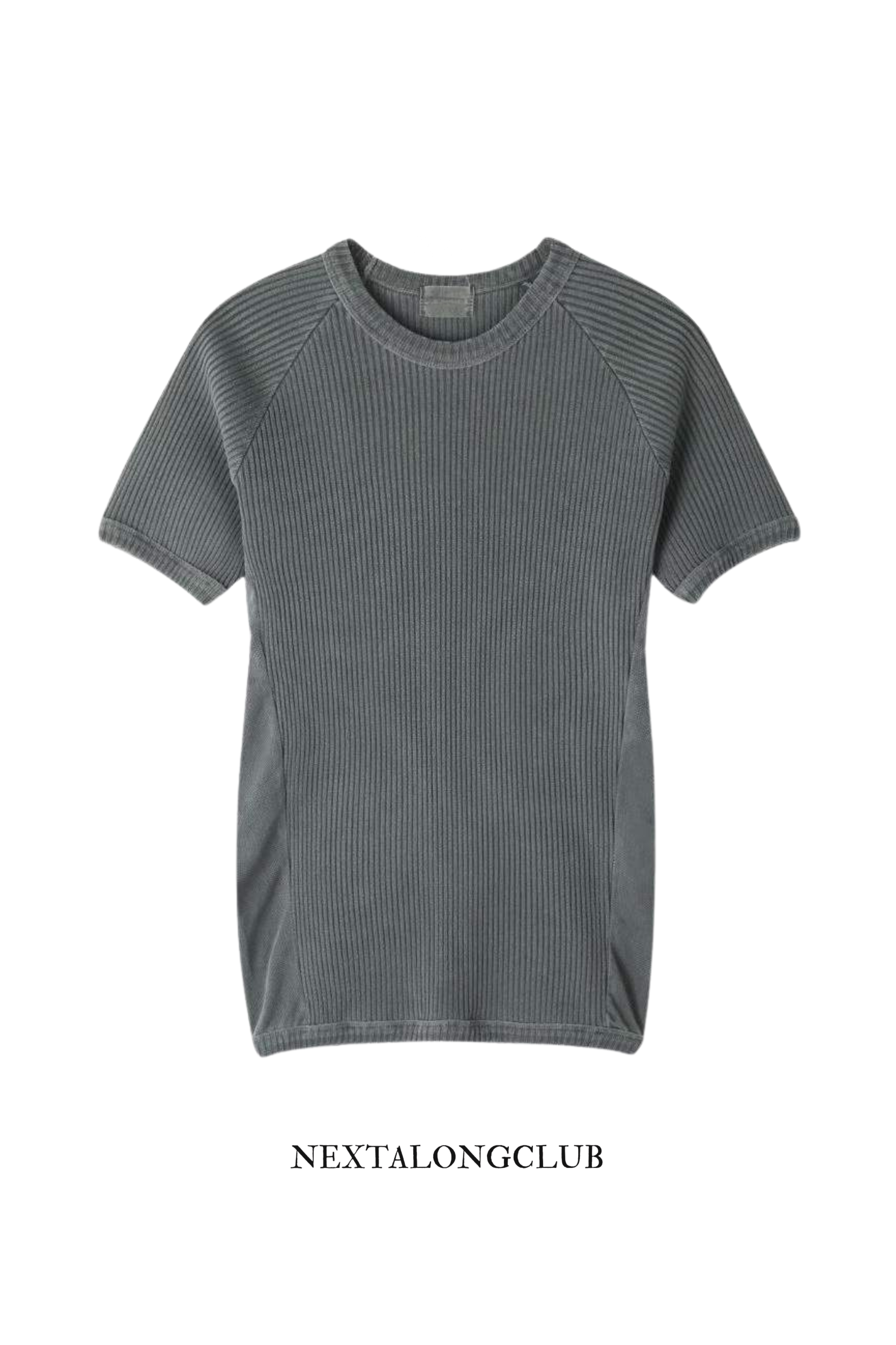 羅紋收腰短袖T恤(四色)