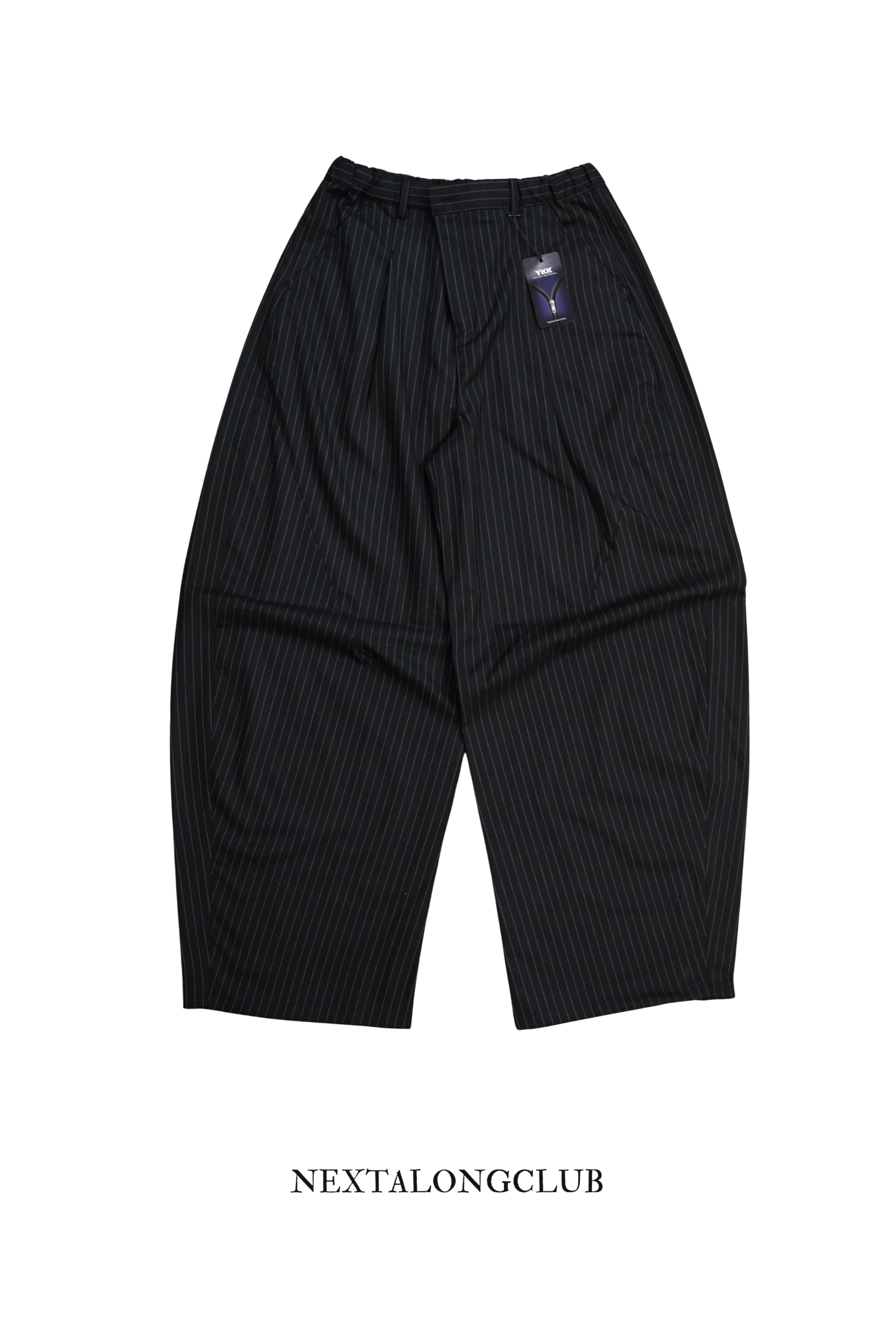 條紋闊腳西褲(兩色)