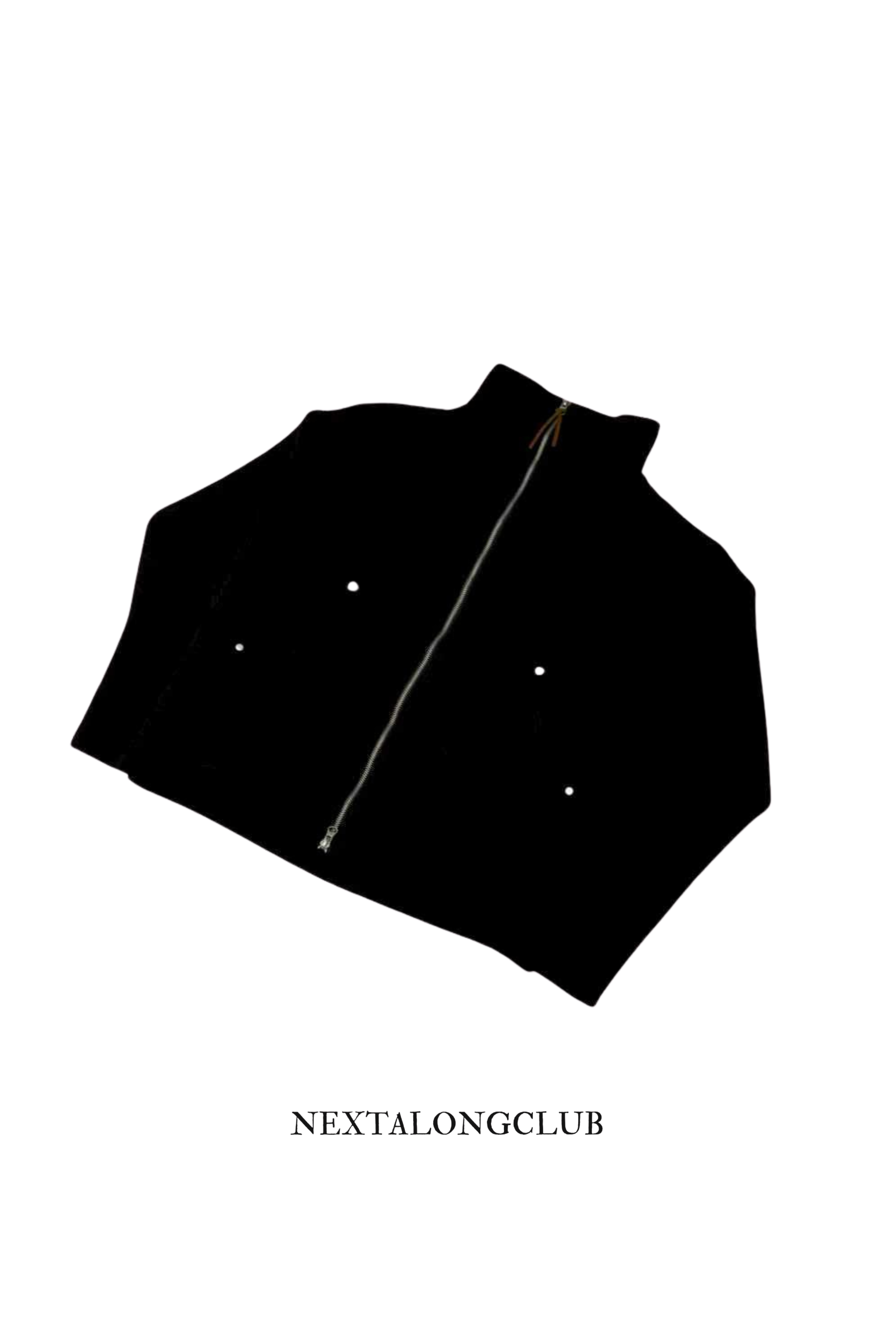 [雙拉鏈] 鉚釘高領外套(五色)