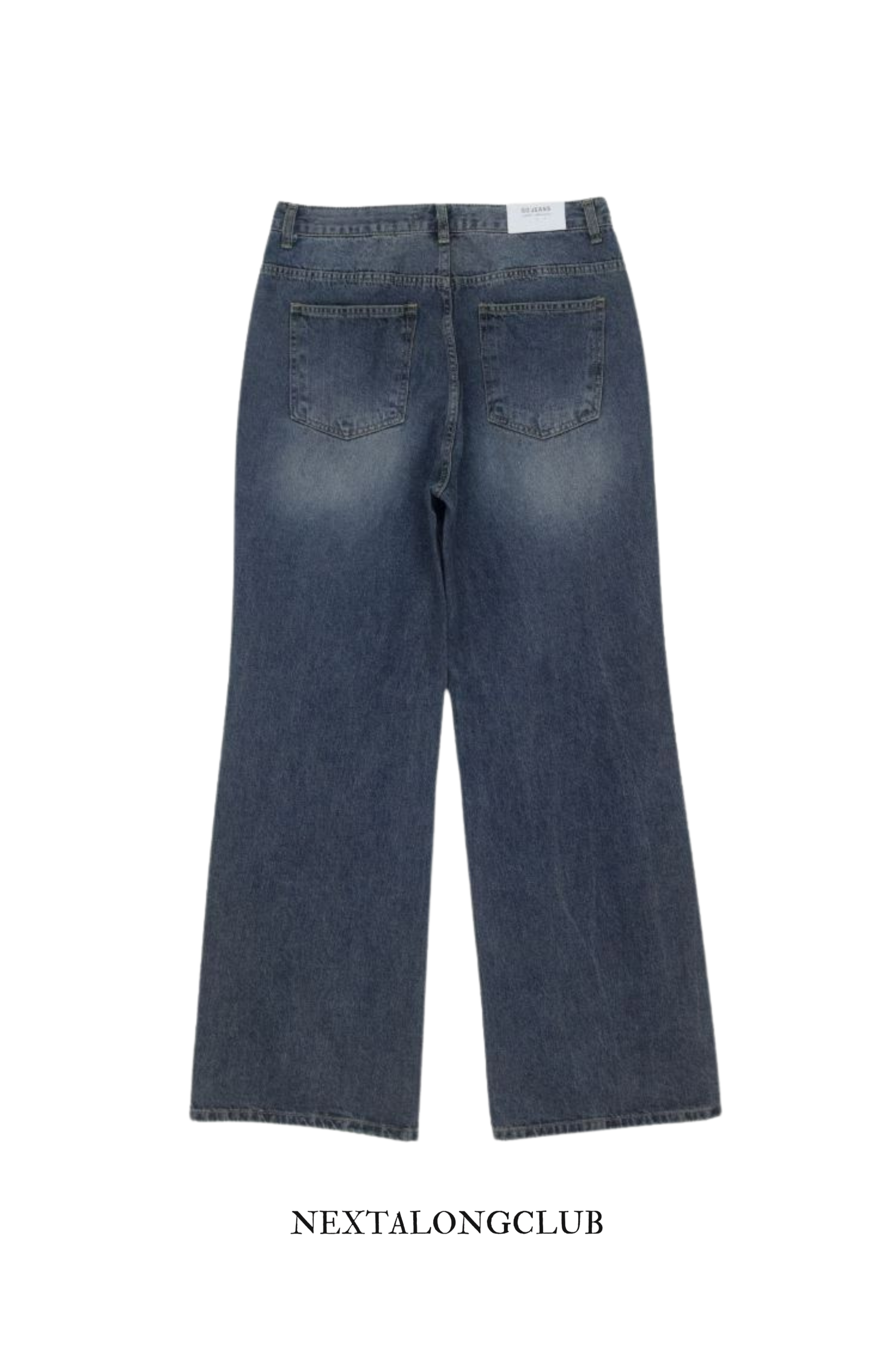 水洗直筒微喇闊腿牛仔褲 ver1 (兩色）