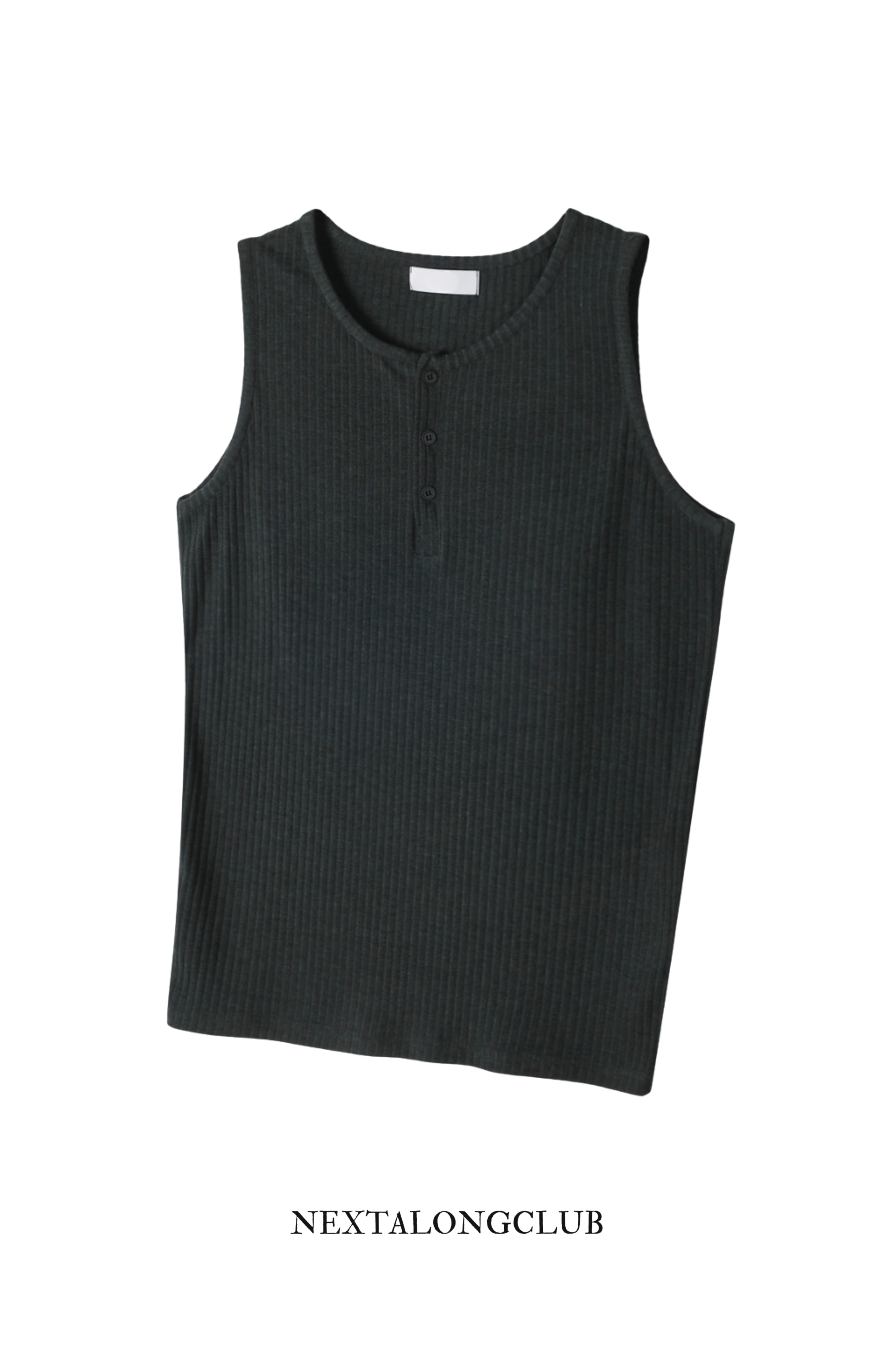 羅紋厚身亨利領背心 (四色)