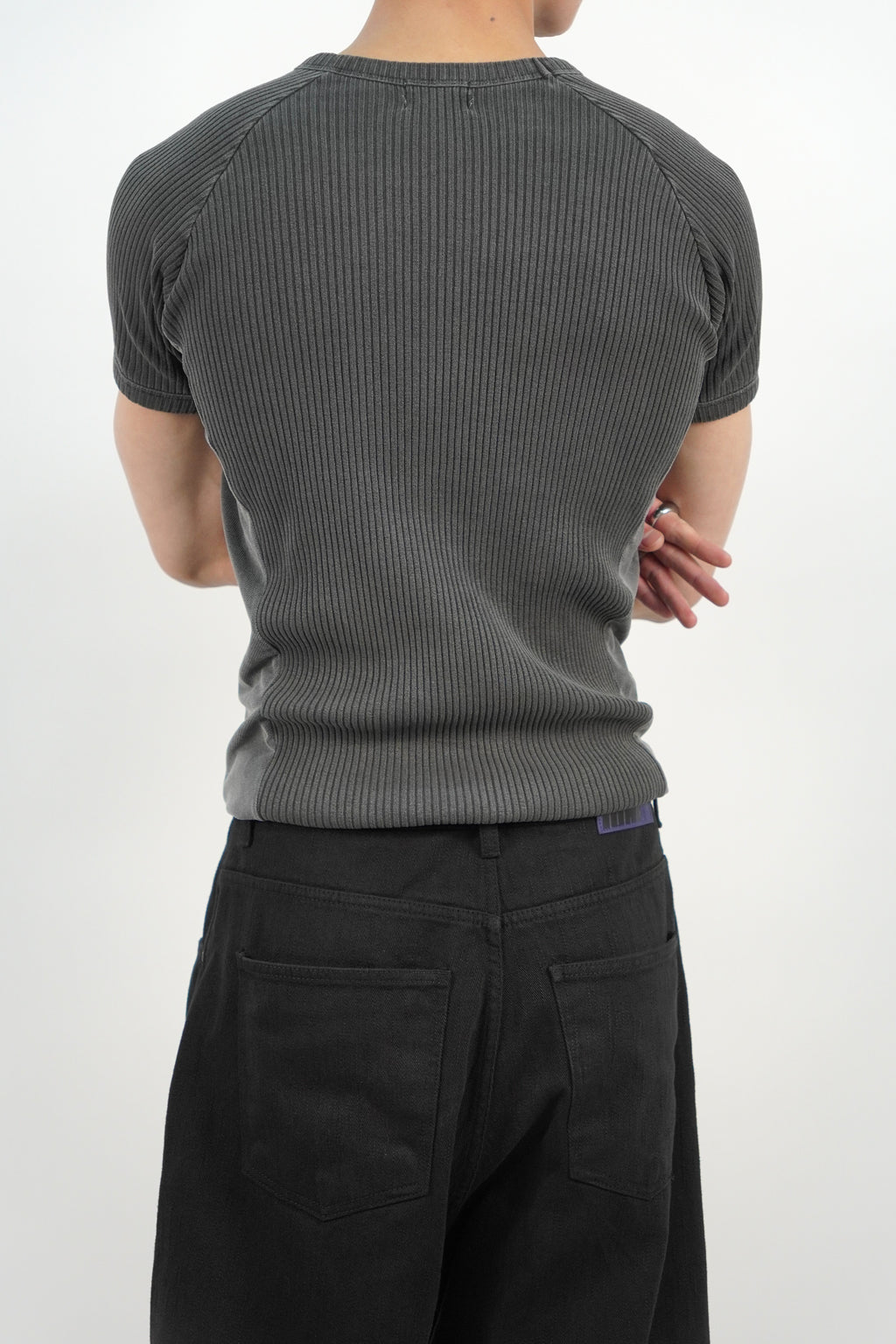 羅紋收腰短袖T恤(四色)