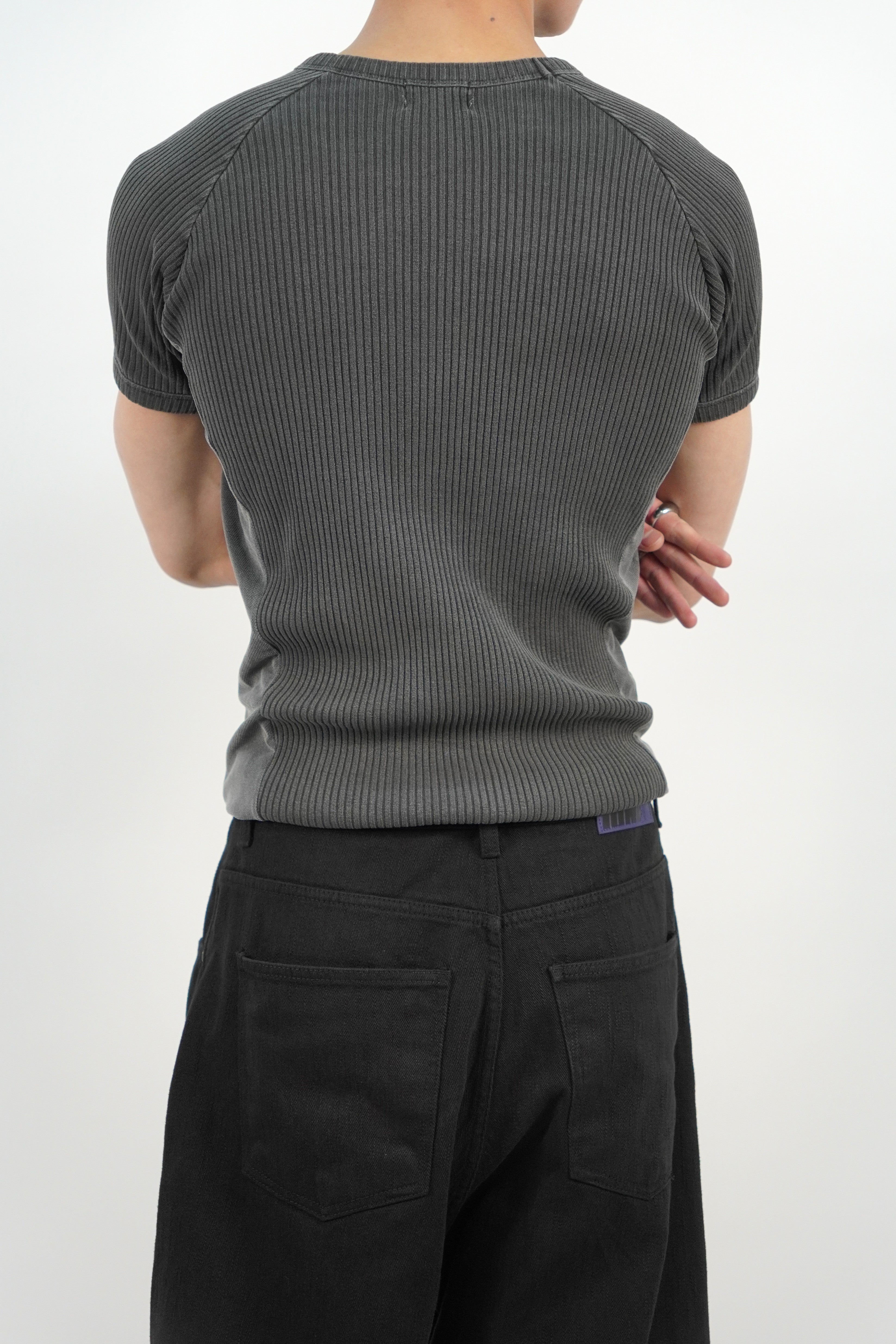 羅紋收腰短袖T恤(四色)