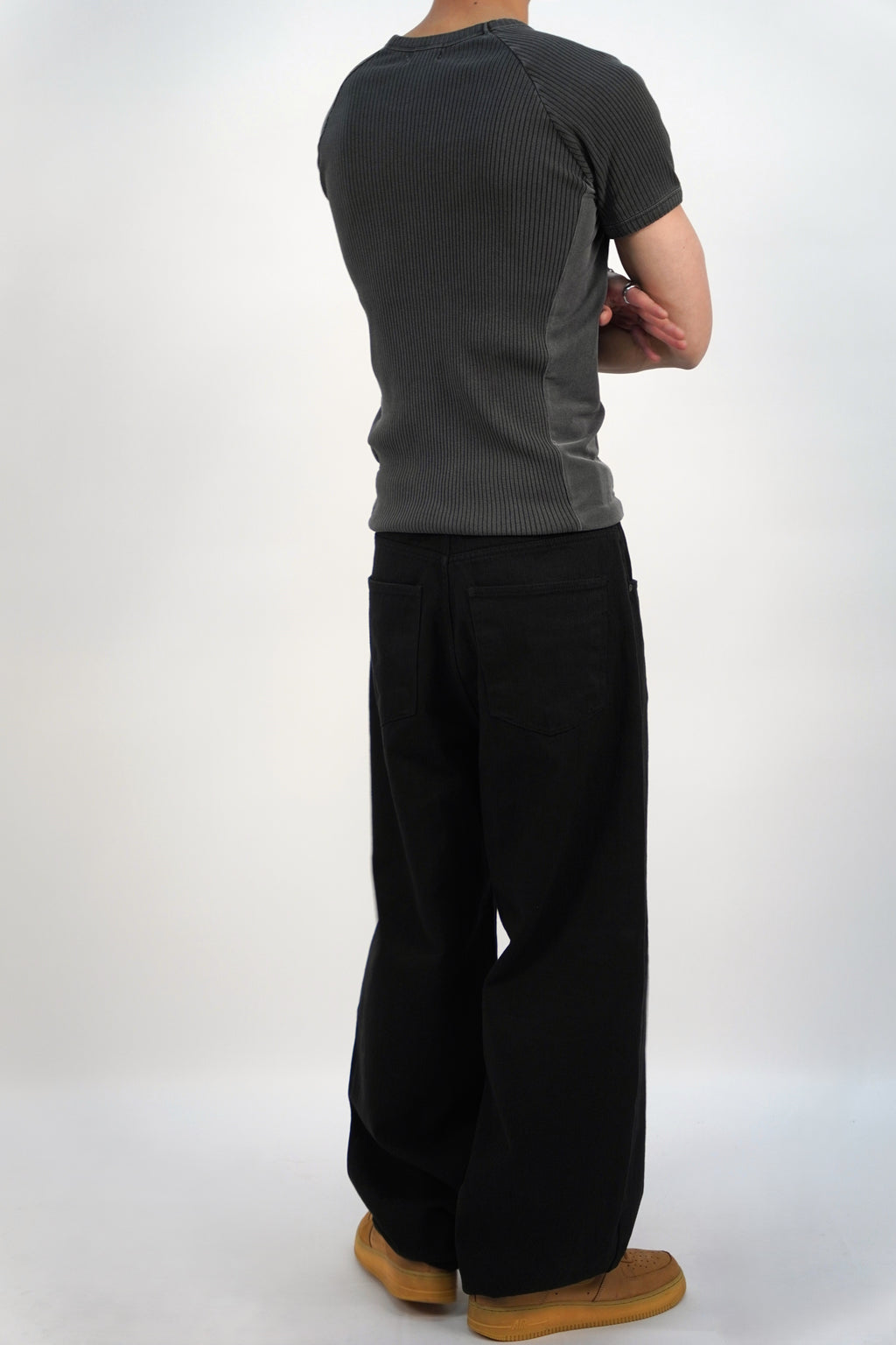 羅紋收腰短袖T恤(四色)