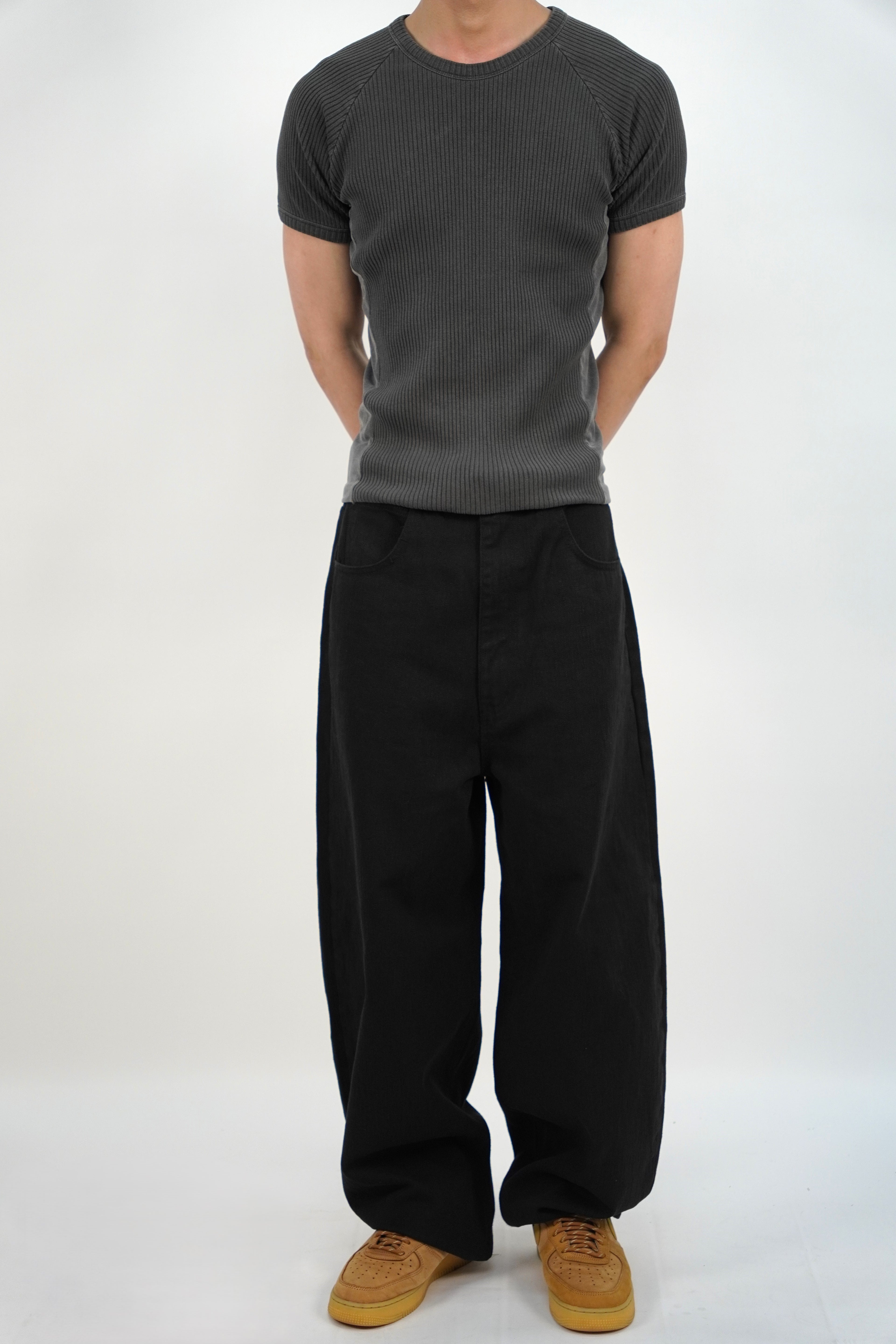 竹節棉寬鬆氣球長褲