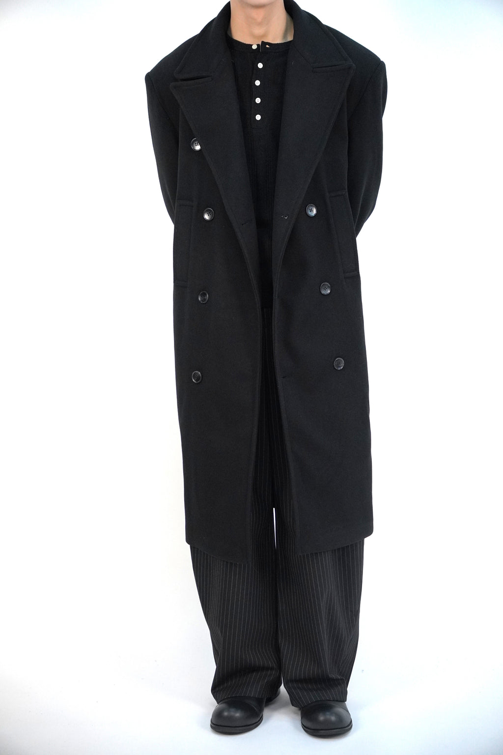 羊毛雙排扣大衣(兩色)