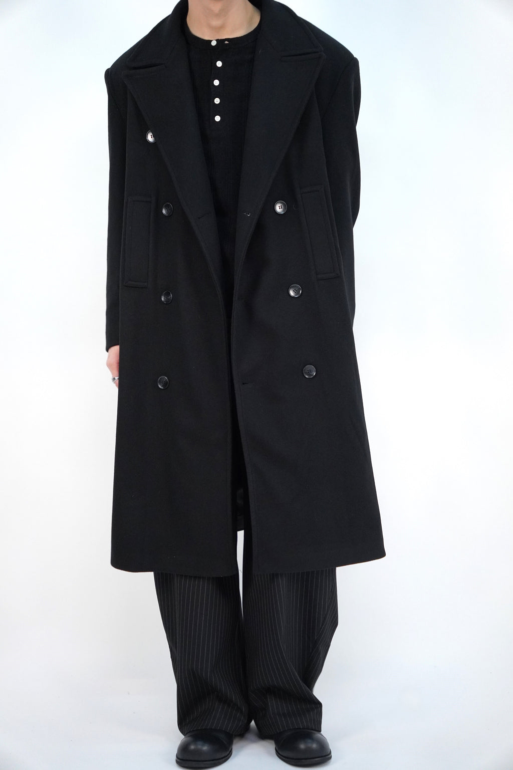 羊毛雙排扣大衣(兩色)