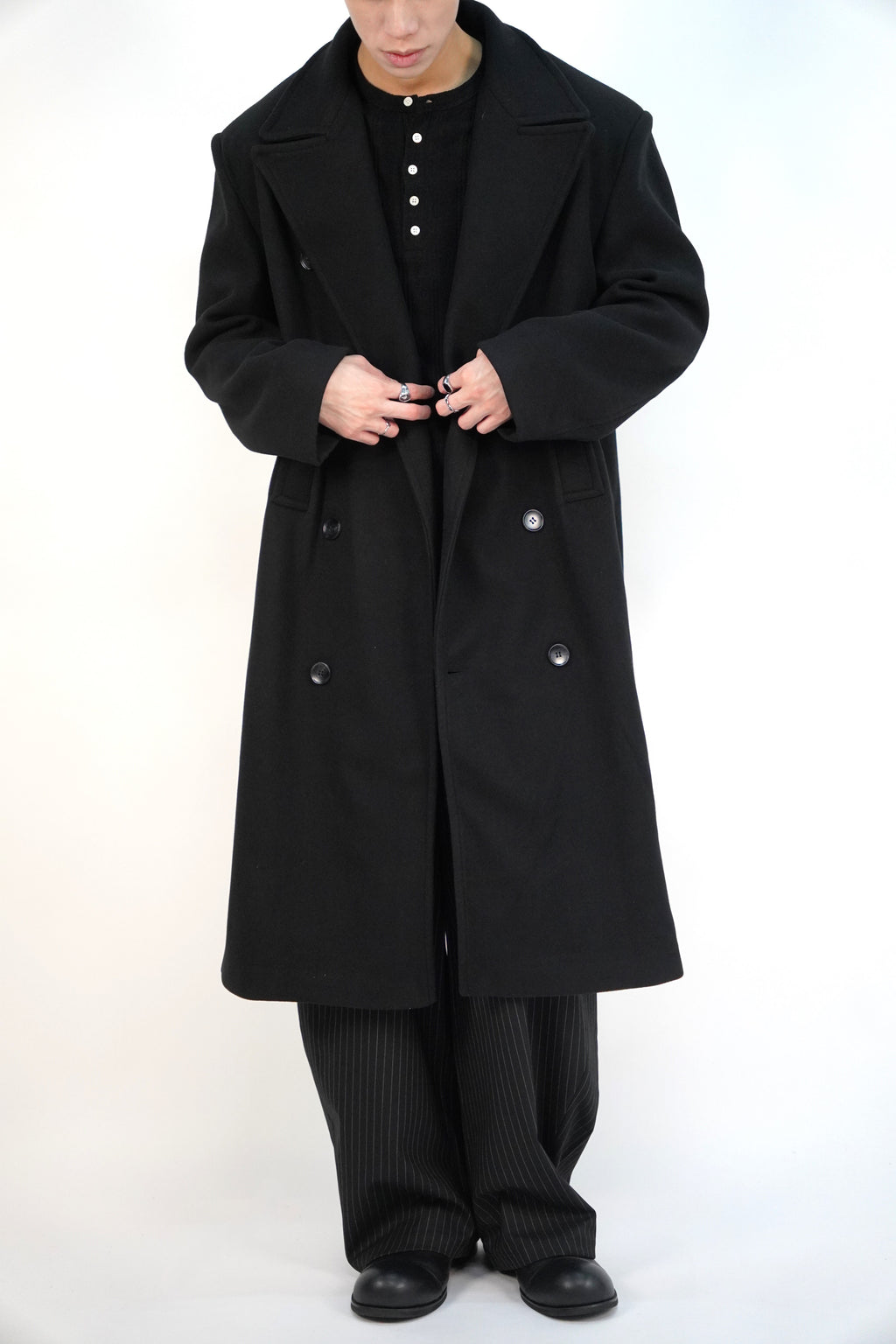 羊毛雙排扣大衣(兩色)